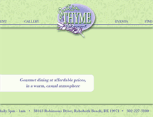 Tablet Screenshot of justinthymerestaurant.com